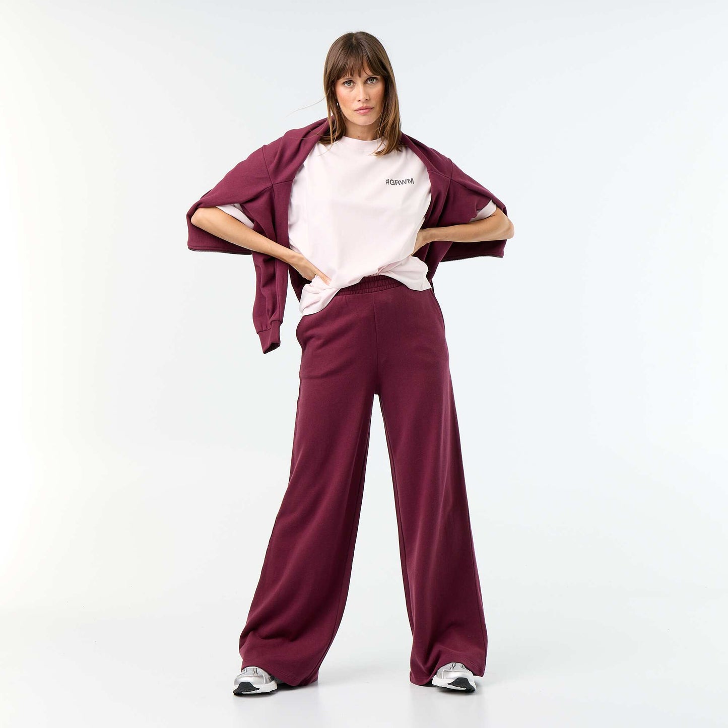Oversized T-shirt with Back Print PINK