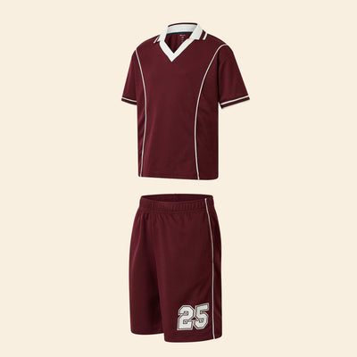 T-shirt and shorts sports set RED