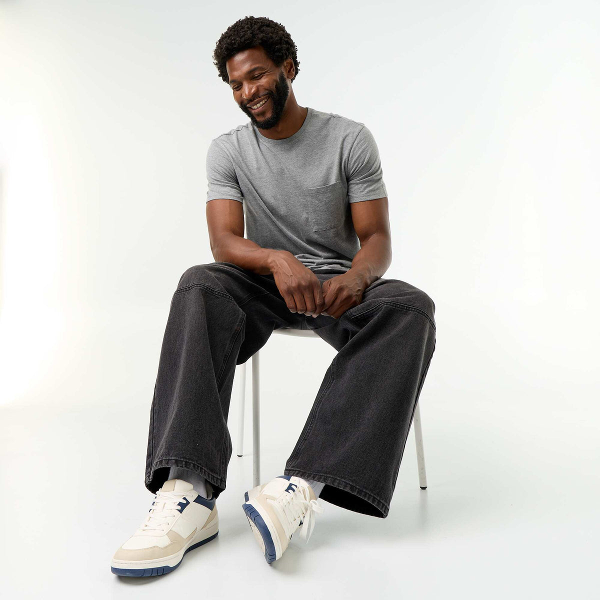 Loose fit 5-pocket jeans BLACK