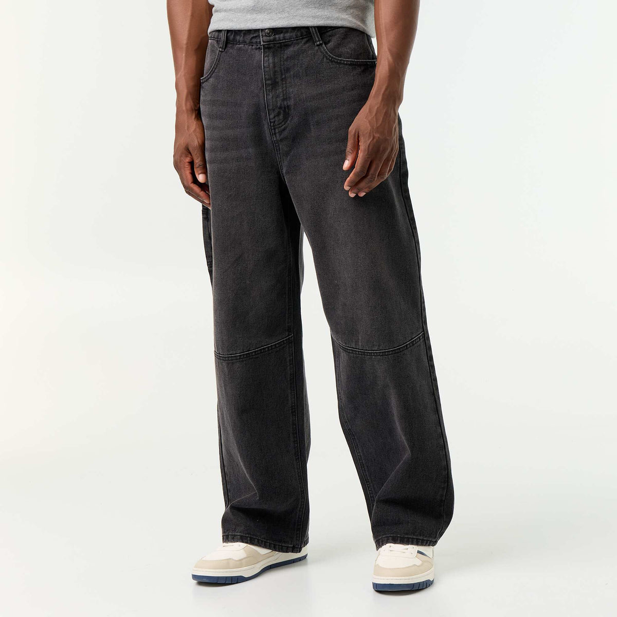 Loose fit 5-pocket jeans BLACK