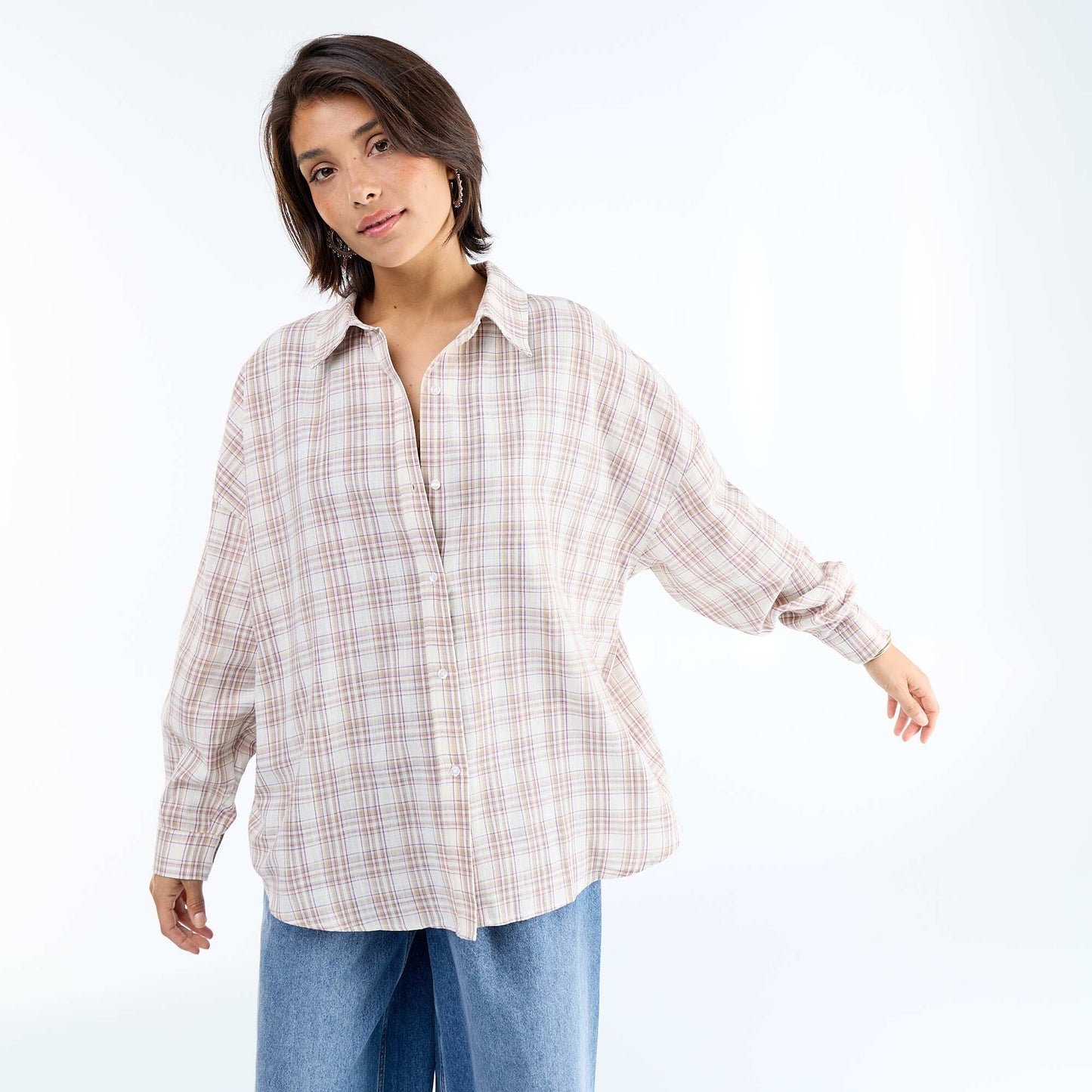 Plaid Shirt BEIGE