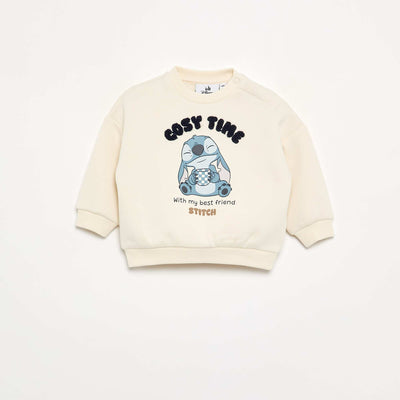 Disney 'Stitch' Crew Neck Sweatshirt BEIGE