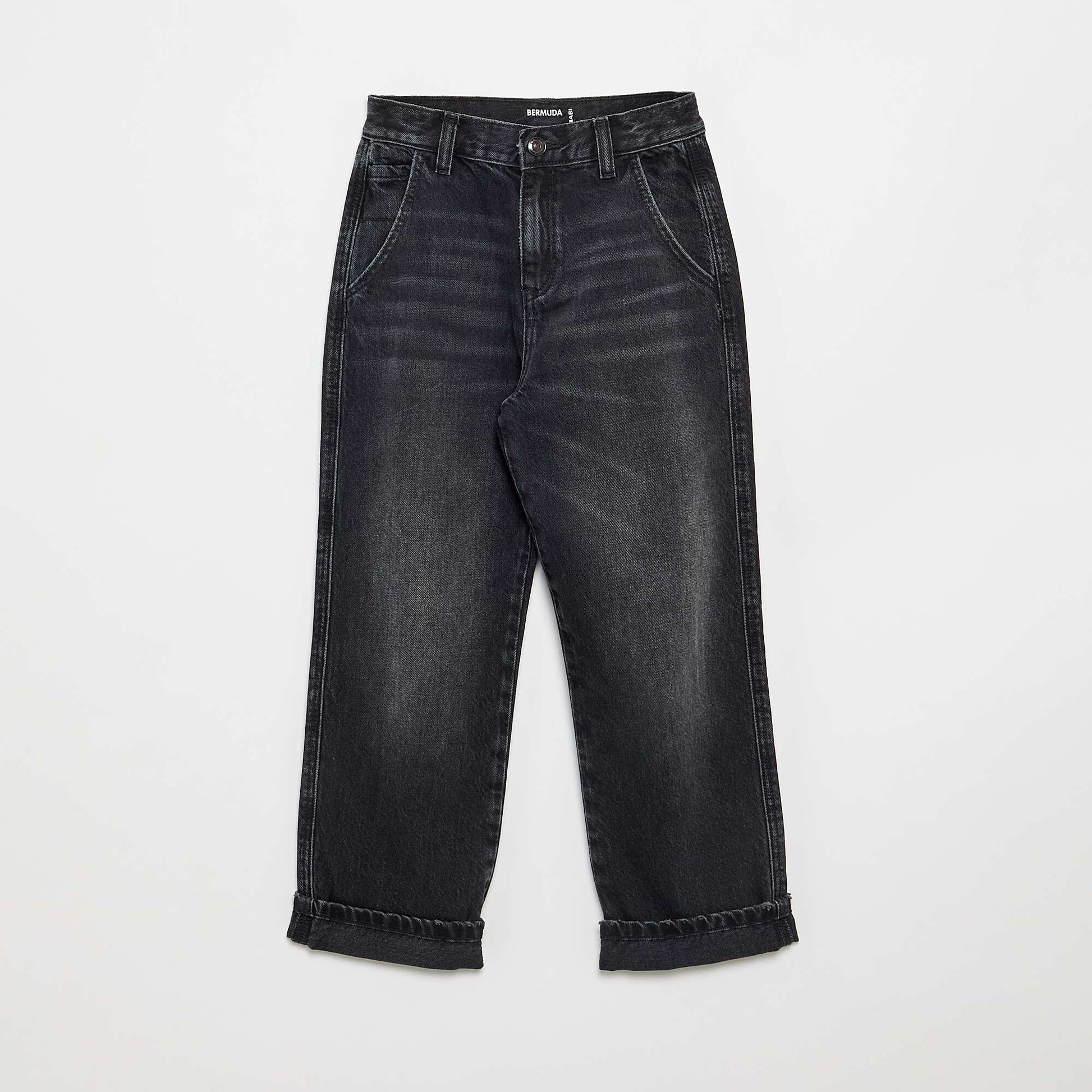 Straight-Cut 5-Pocket Denim BLACK