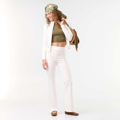 Soft flare pants WHITE