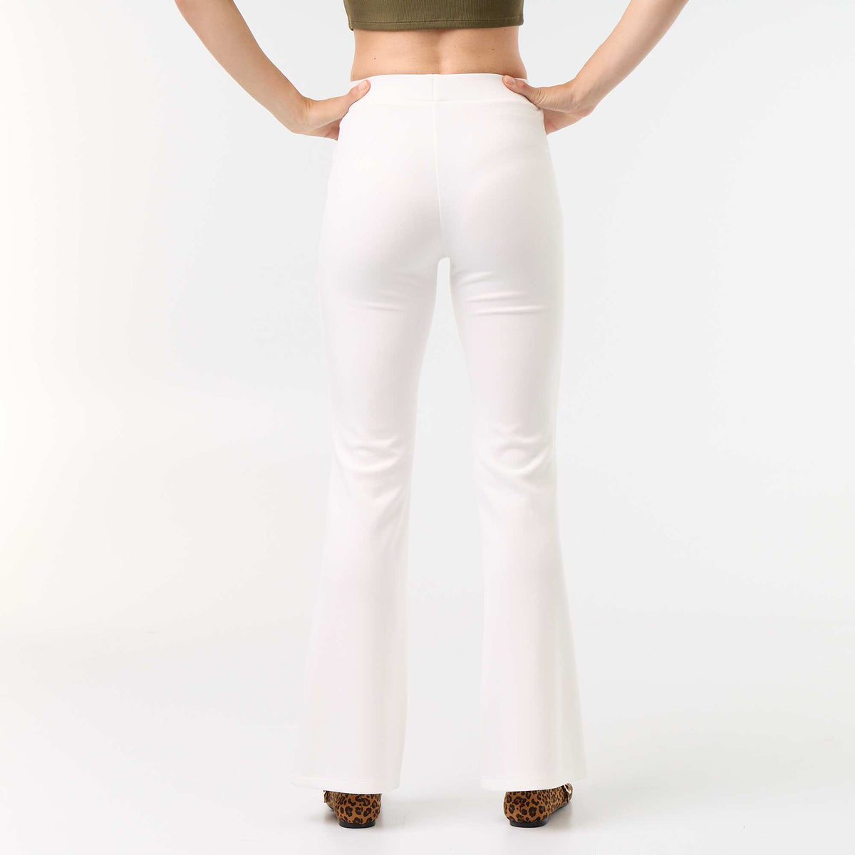 Soft flare pants WHITE