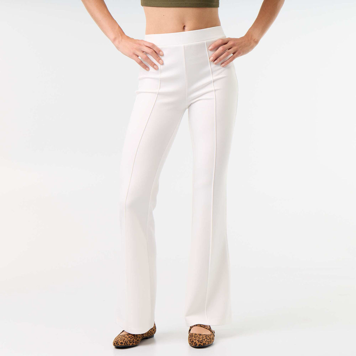 Soft flare pants WHITE