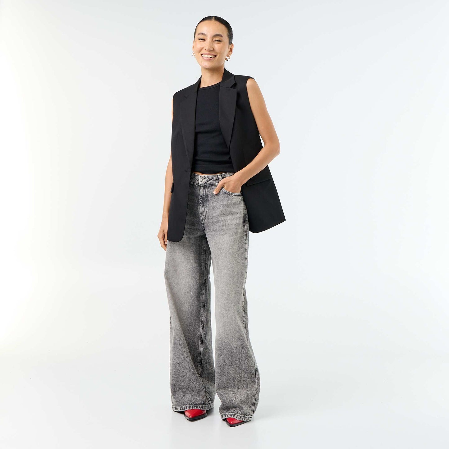 Wide Leg Jeans GREY