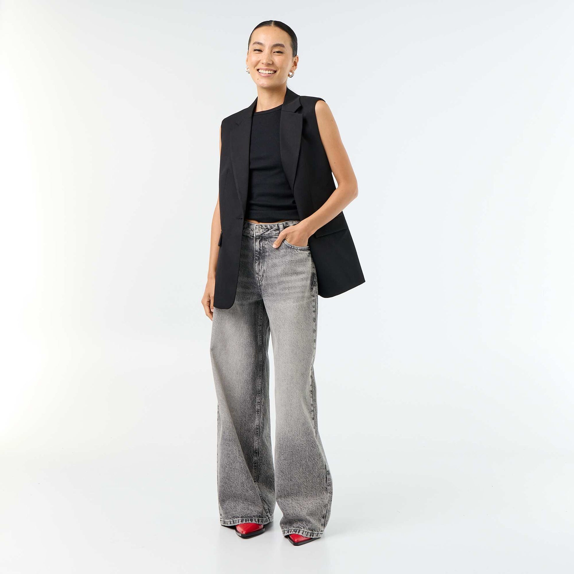 Wide Leg Jeans GREY