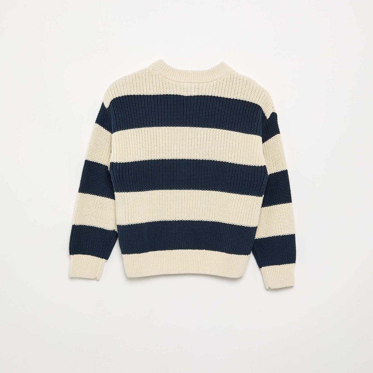 Striped long-sleeved sweater BLUE