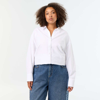 Plain Fluid Oxford Shirt WHITE