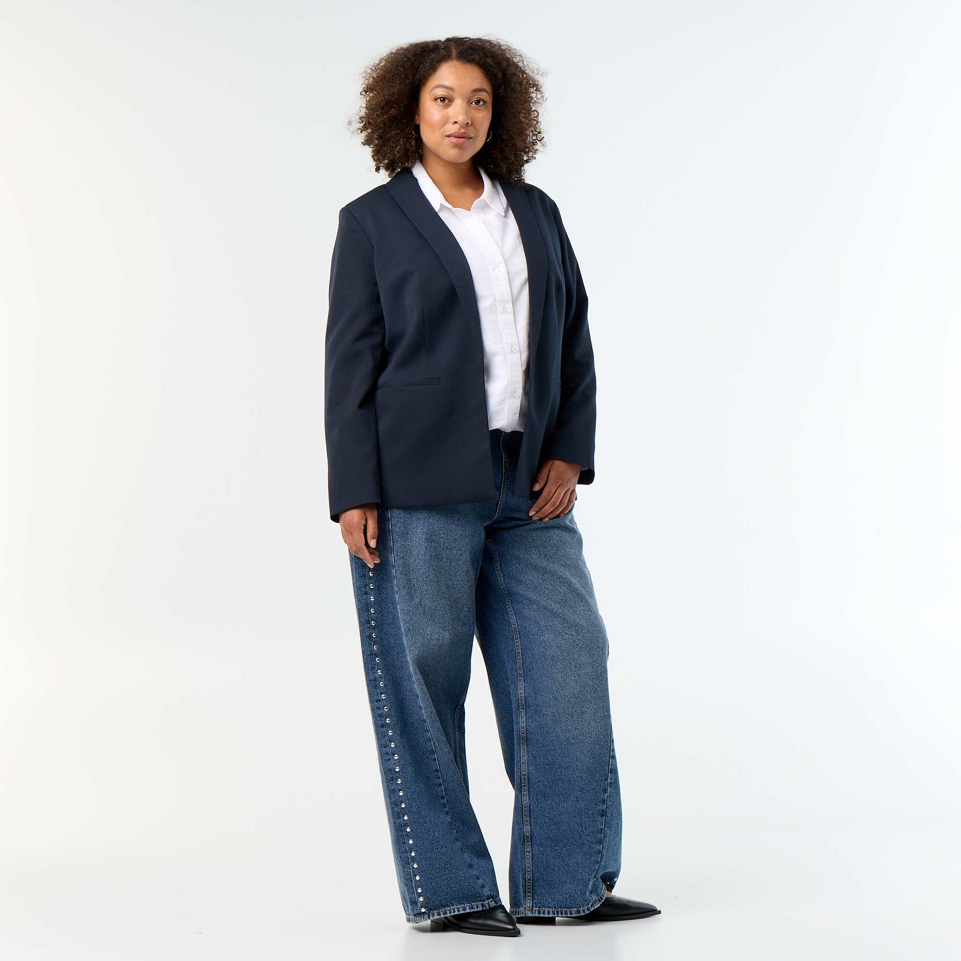 Plain Fluid Oxford Shirt WHITE
