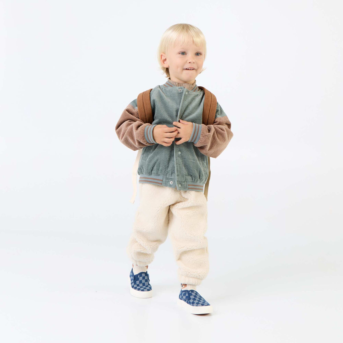 Sherpa-effect trousers BEIGE