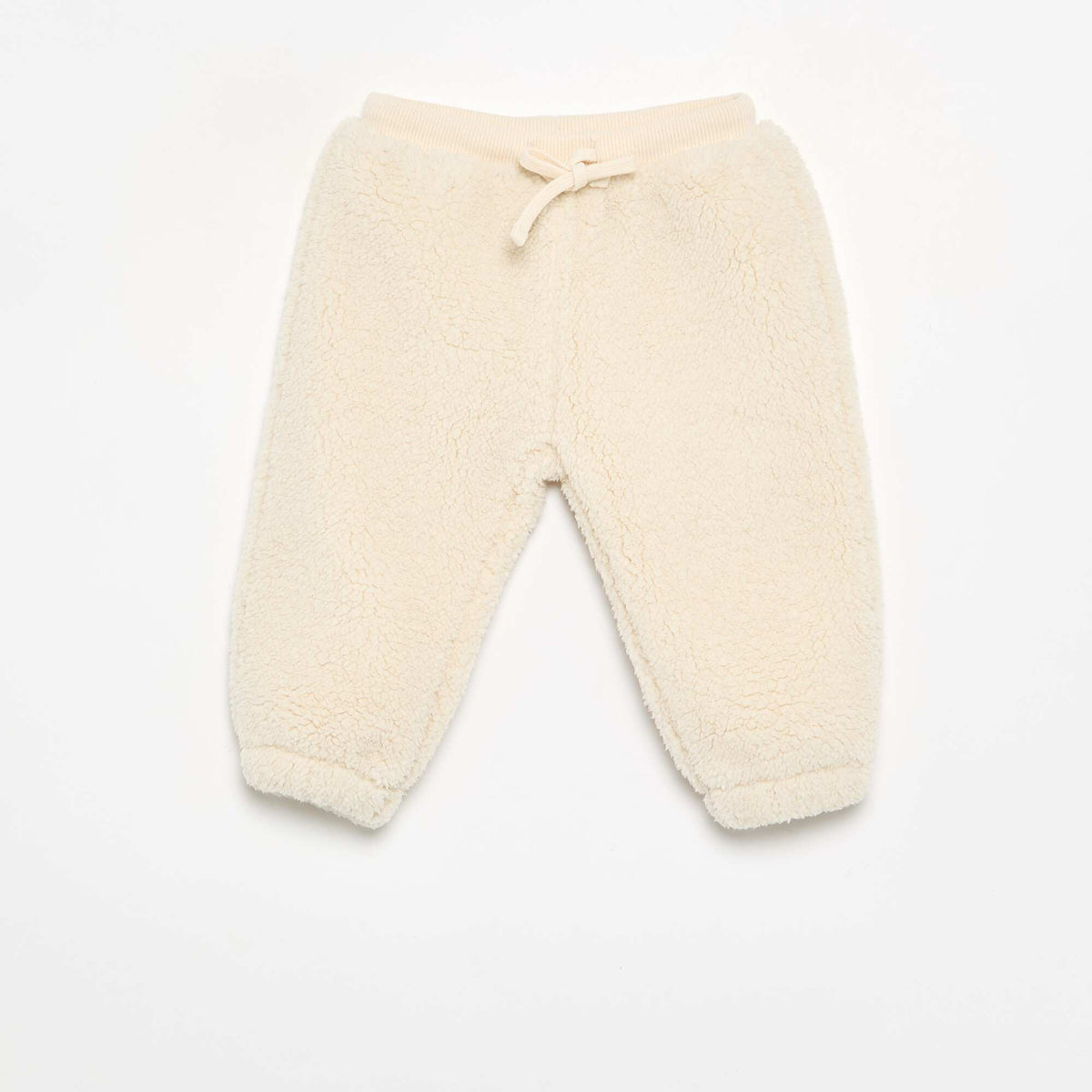 Sherpa-effect trousers BEIGE