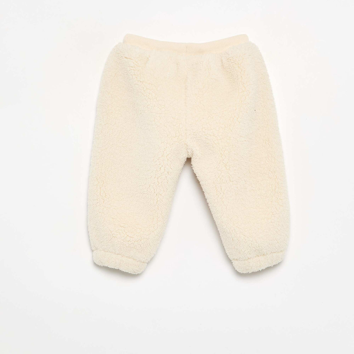 Sherpa-effect trousers BEIGE