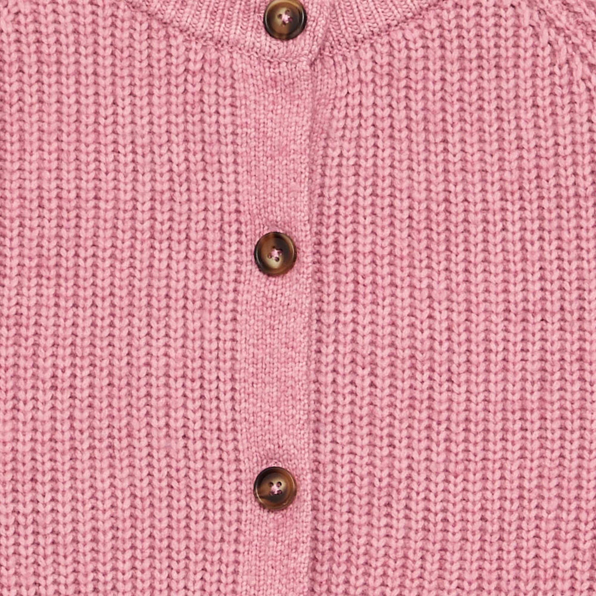 Plain Long-Sleeved Cardigan PINK