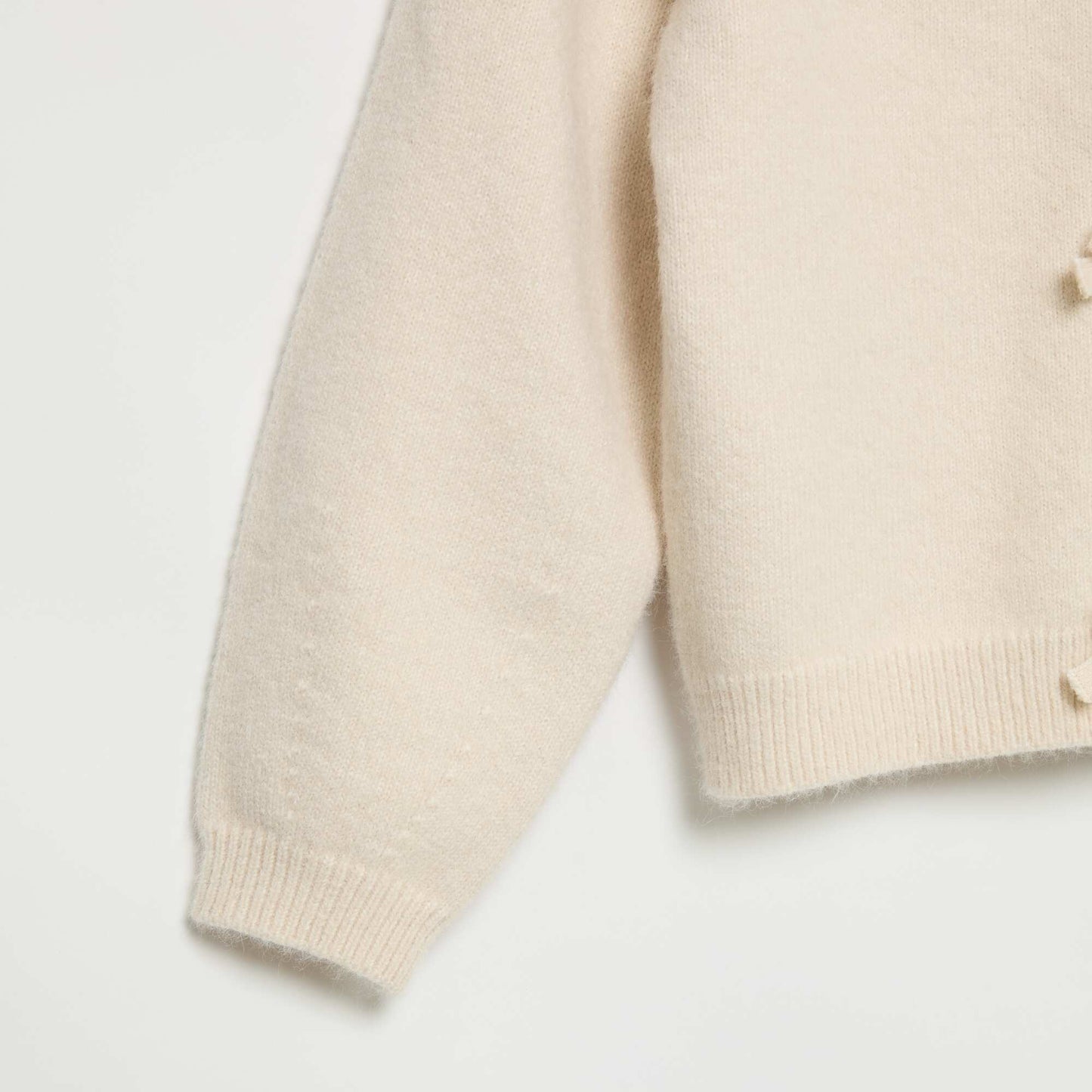 Knit sweater with knot detail WHITE