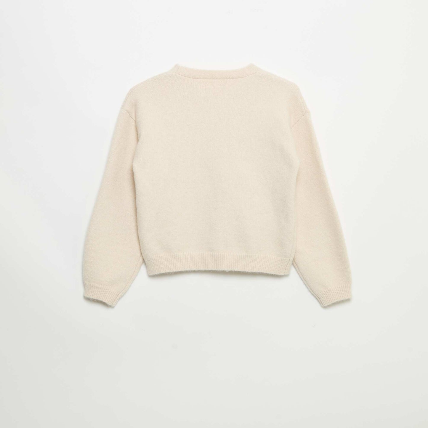 Knit sweater with knot detail WHITE