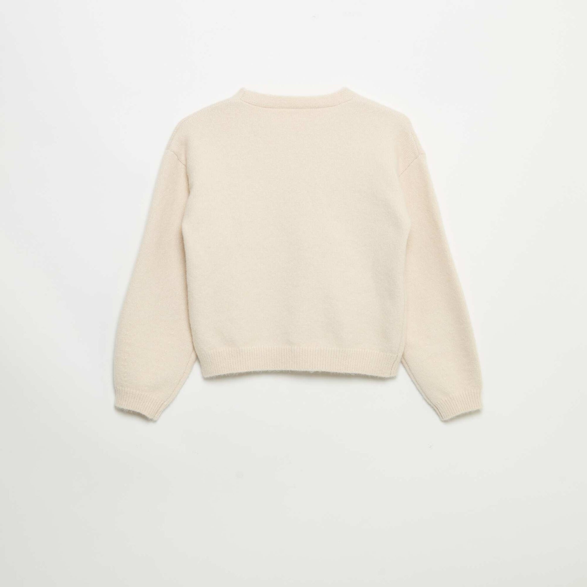Knit sweater with knot detail WHITE
