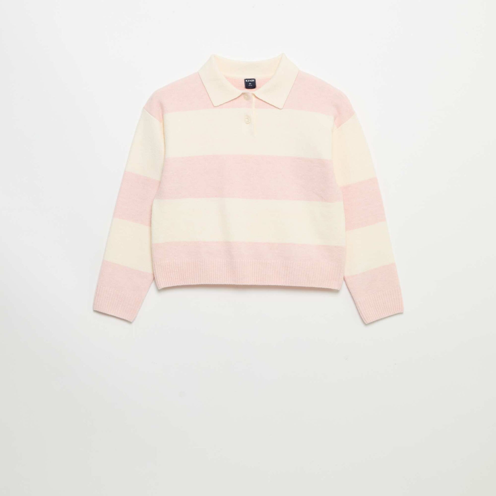 Warm Polo-Neck Sweater PINK