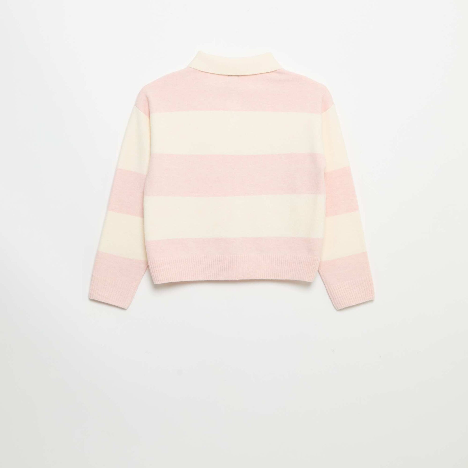 Warm Polo-Neck Sweater PINK
