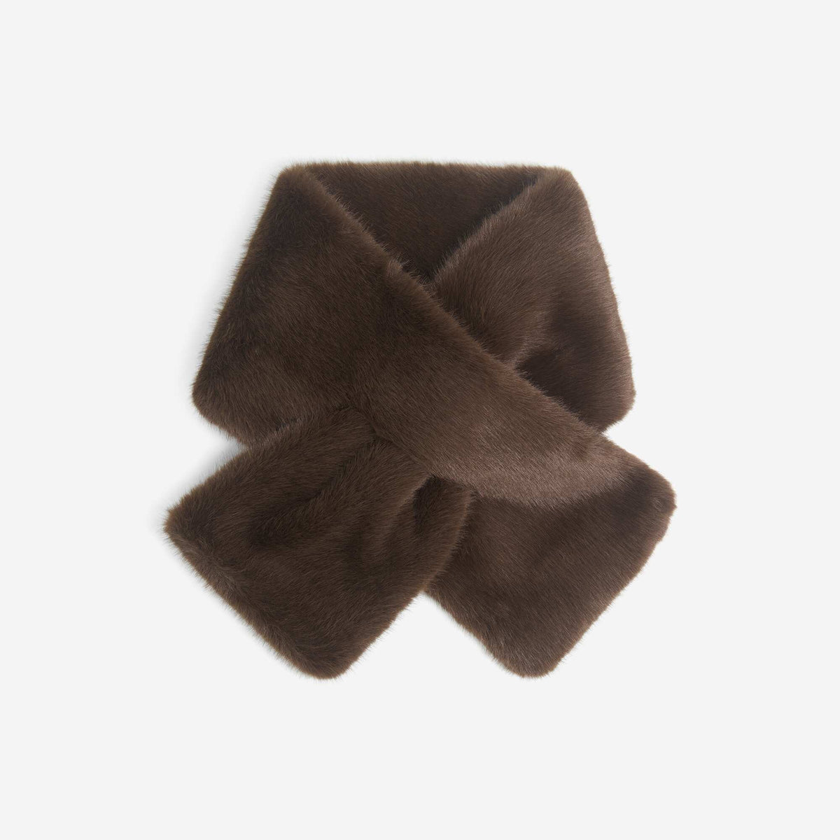 Faux Fur Scarf BROWN