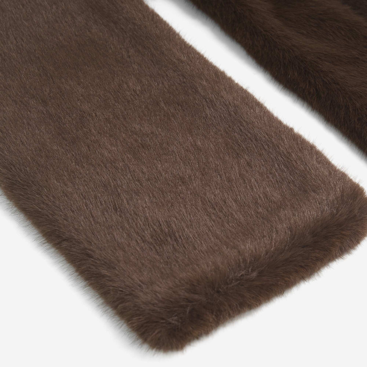 Faux Fur Scarf BROWN