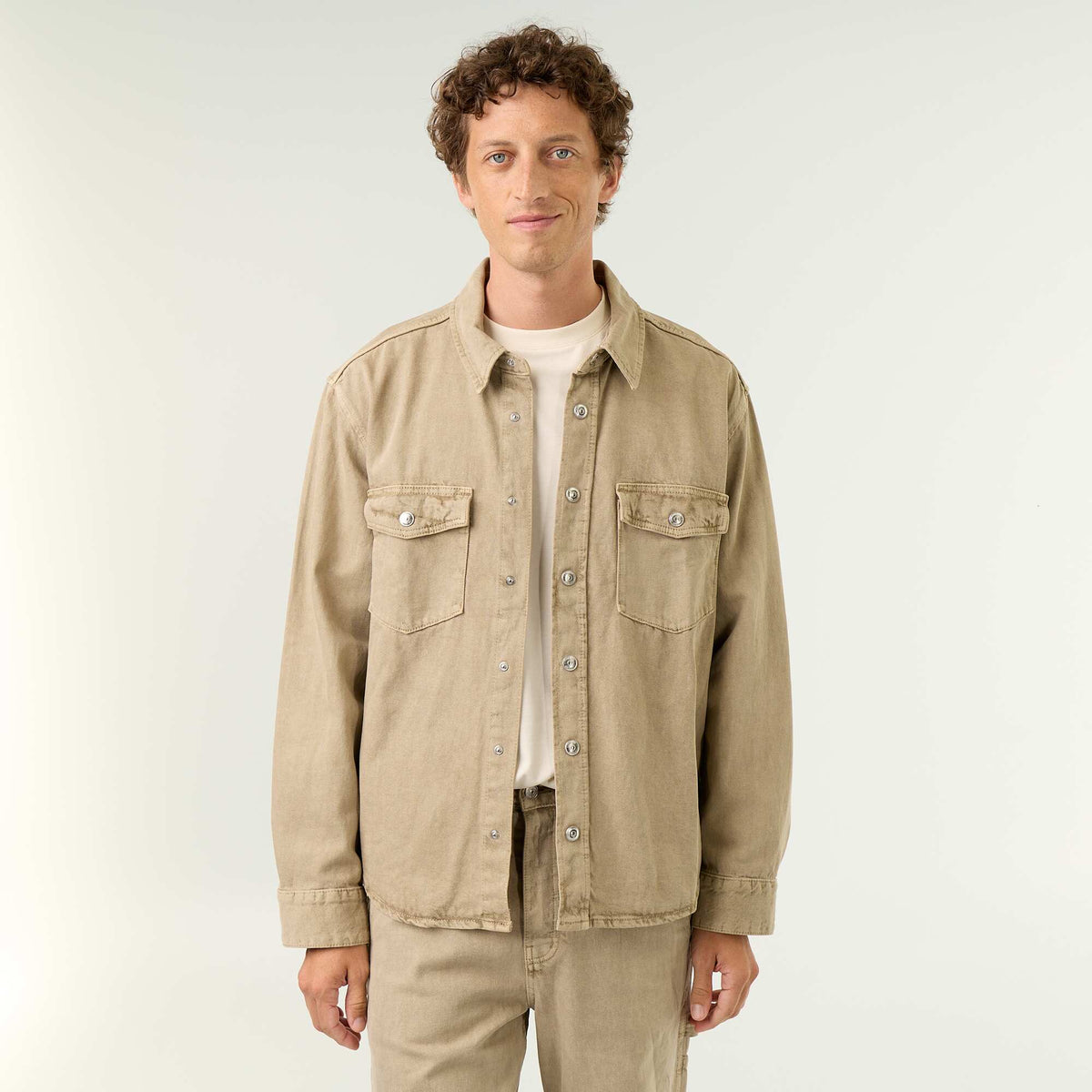 Denim Overshirt BEIGE