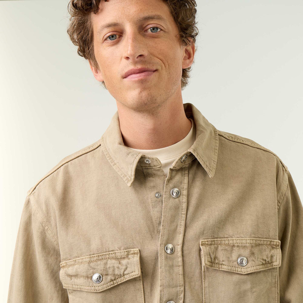 Denim Overshirt BEIGE