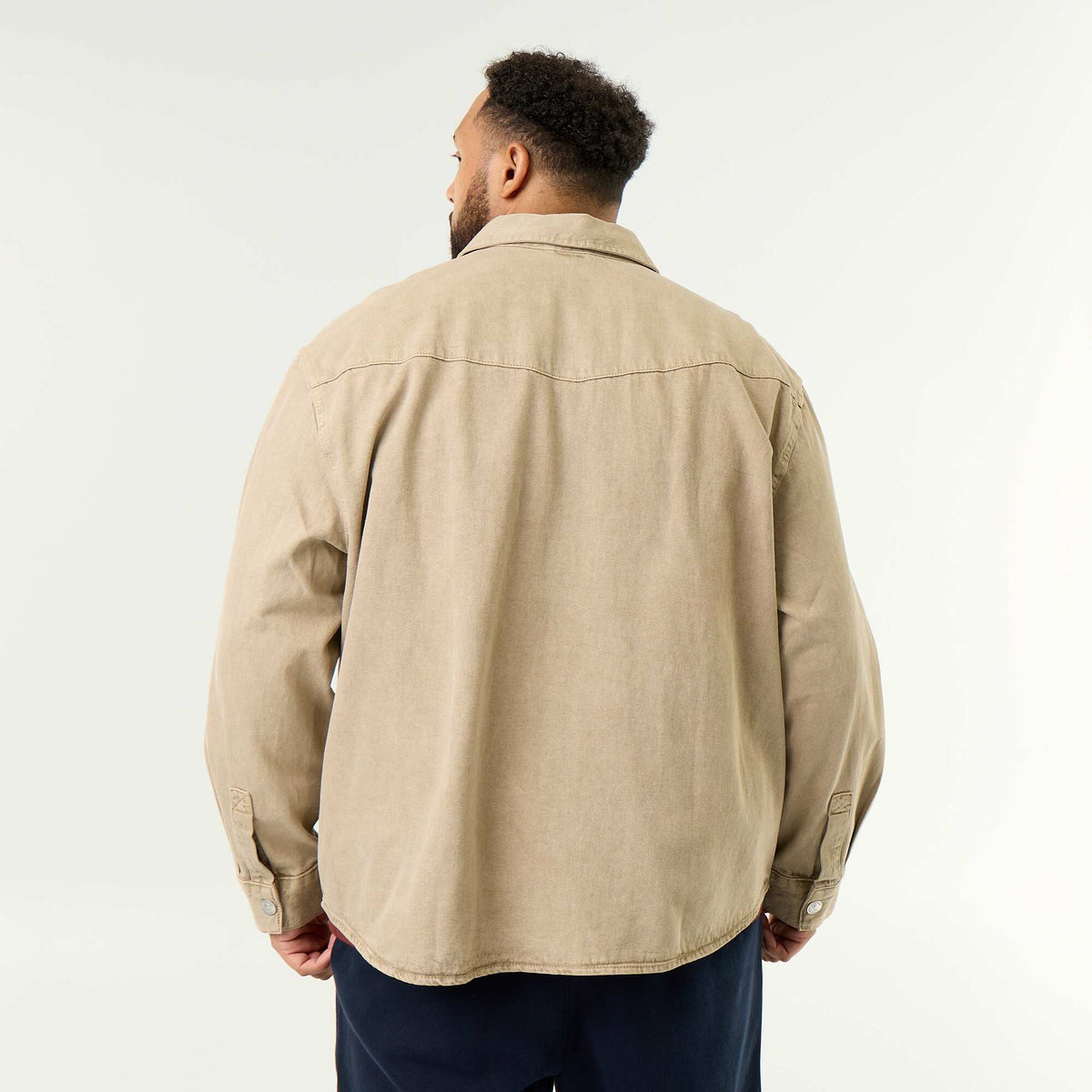 Denim overshirt BEIGE