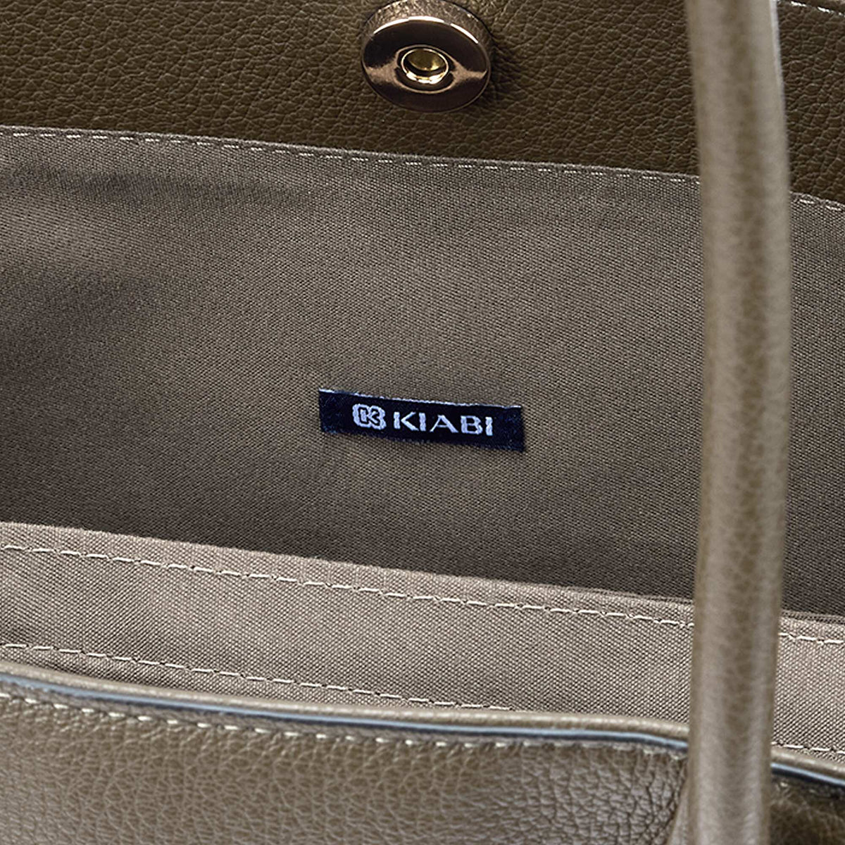 Faux Leather Tote Bag KHAKI