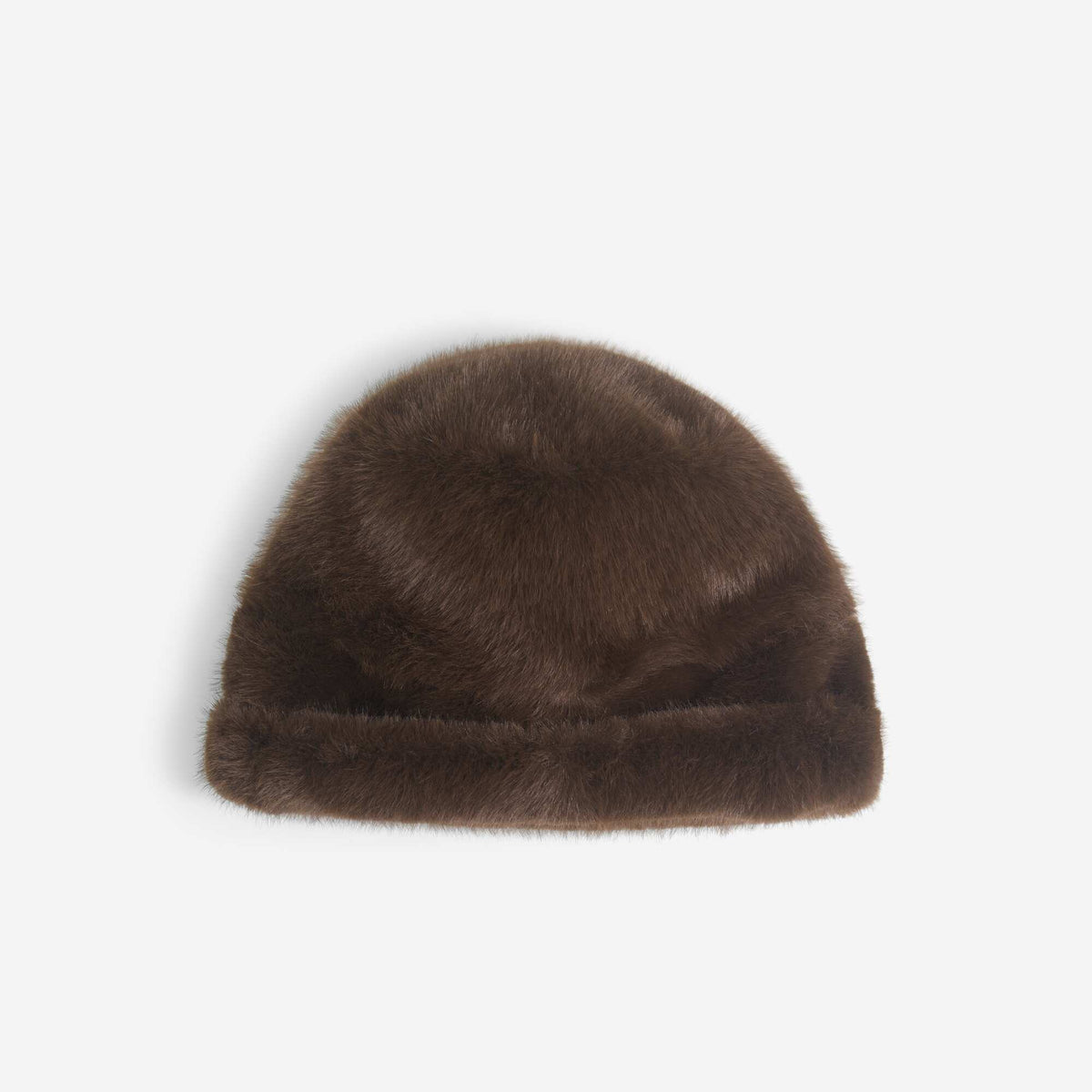 Faux Fur Beanie BROWN