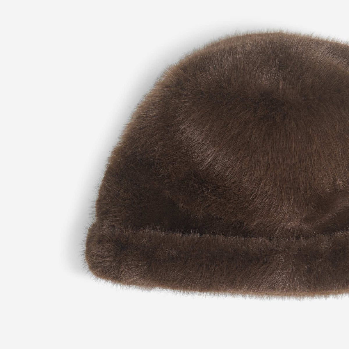 Faux Fur Beanie BROWN