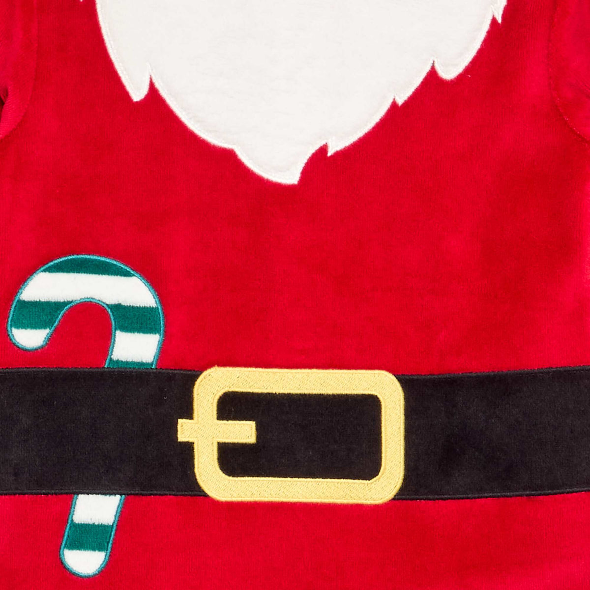 Velvet 'Christmas' 2-Piece Set: Sleepsuit & Hat RED