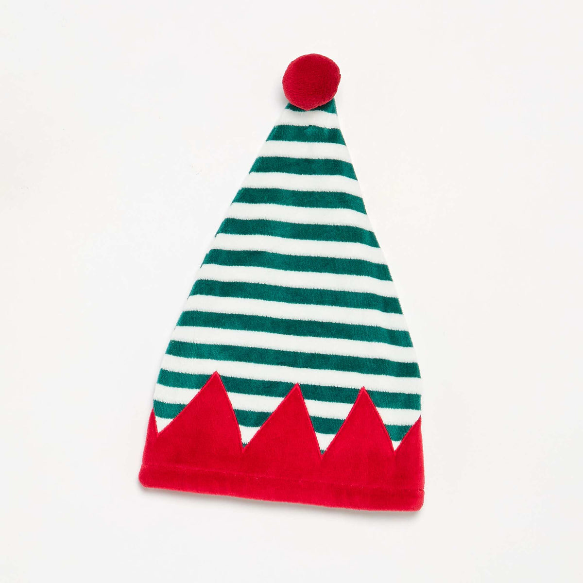 Velvet 'Christmas' 2-Piece Set: Sleepsuit & Hat GREEN