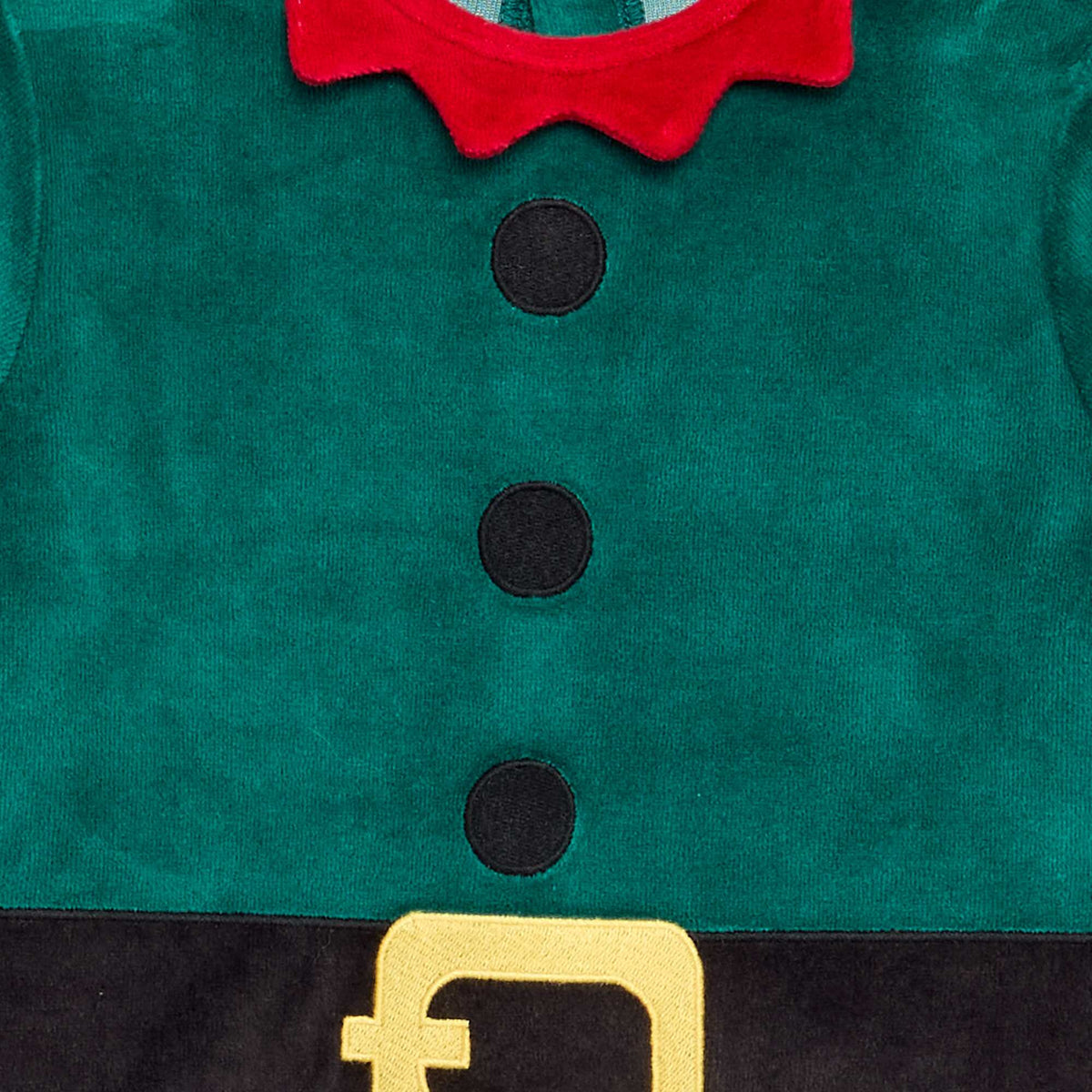 Velvet 'Christmas' 2-Piece Set: Sleepsuit & Hat GREEN