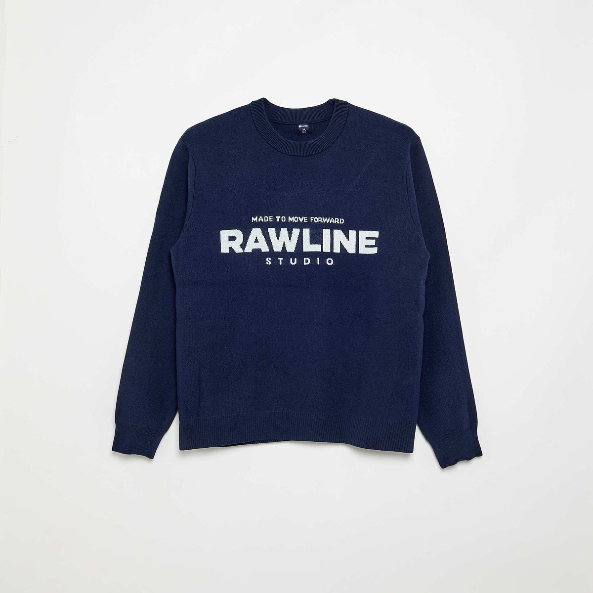 Crew neck sweater with lettering WHITE
