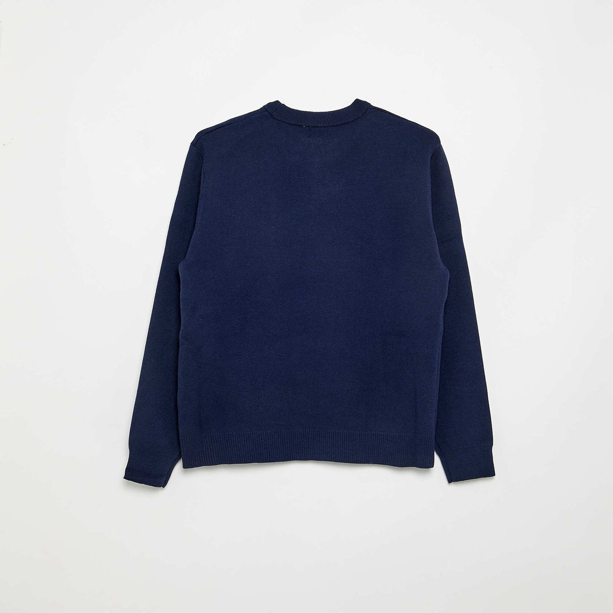 Crew neck sweater with lettering WHITE