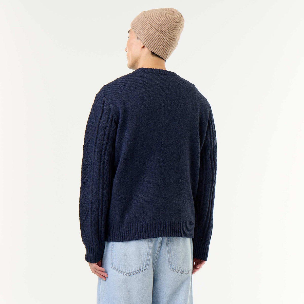 Chunky Cable Knit Sweater BLUE