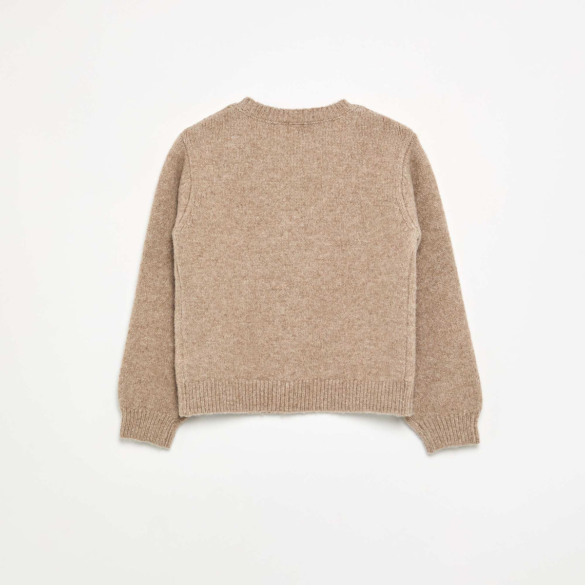 Sweater with rope knots BEIGE