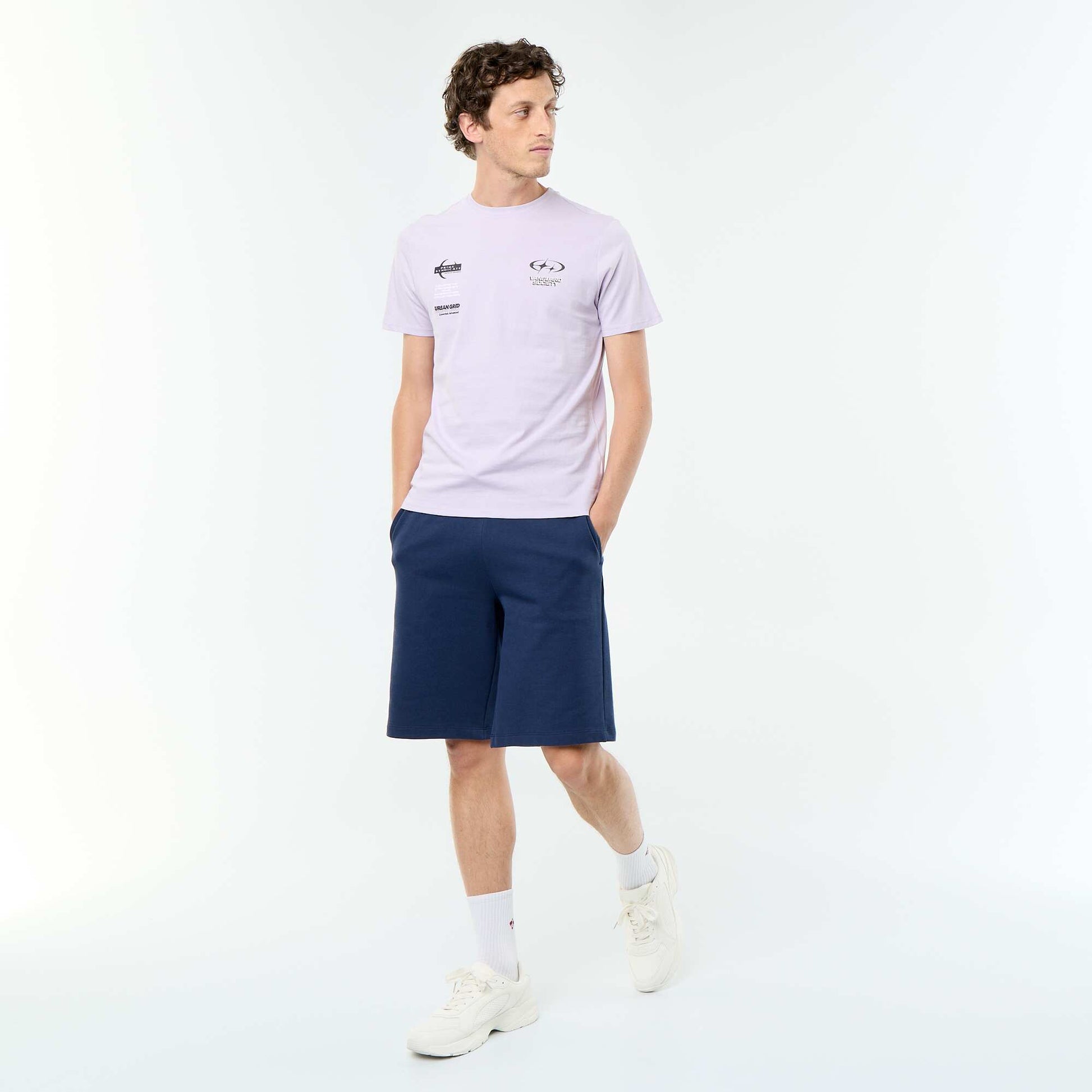 French Terry Bermuda Shorts BLUE