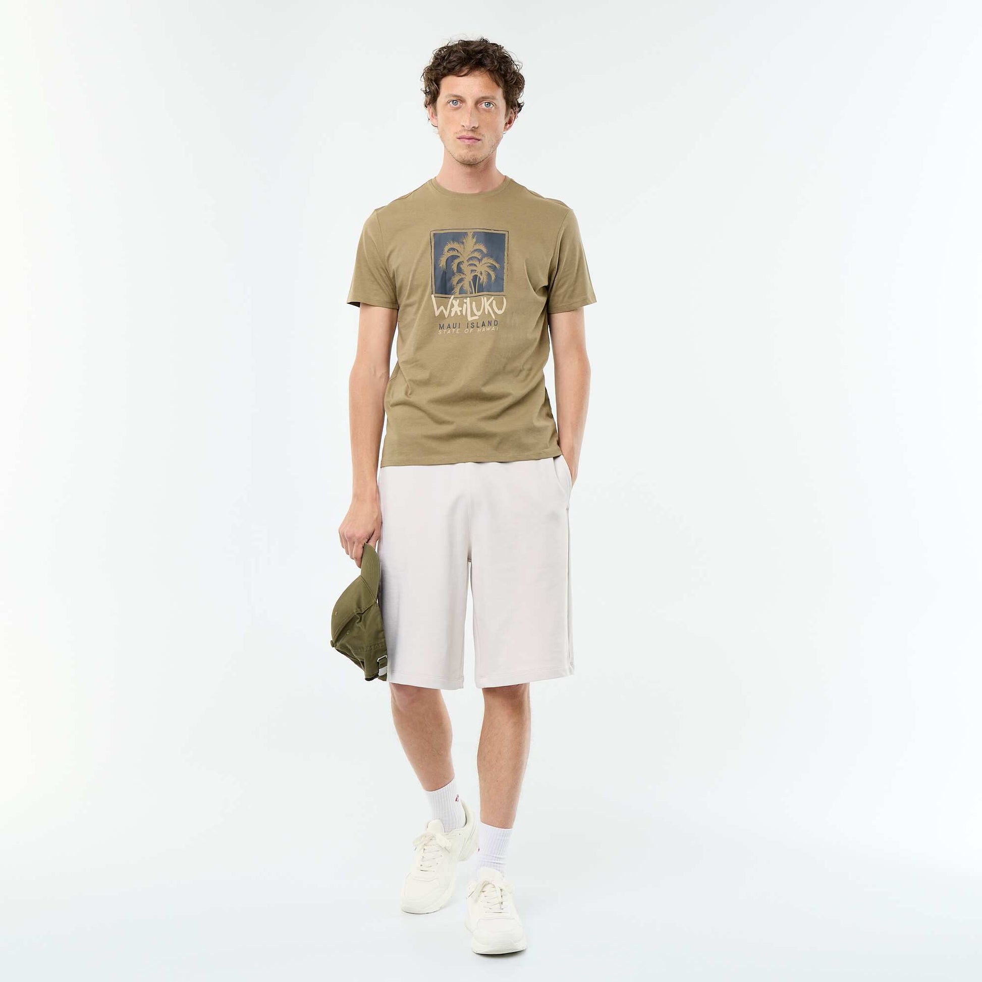 French Terry Bermuda Shorts GREY