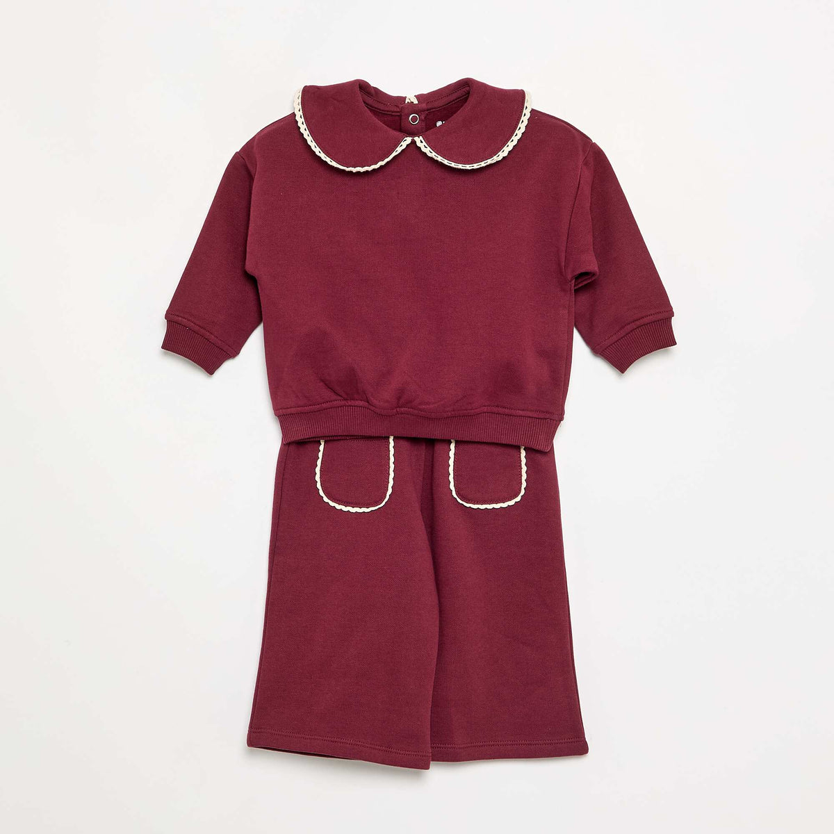 2-piece Fleece Set - Sweatshirt + Pants PURPLE