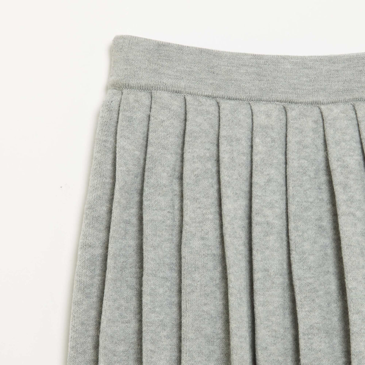 Compact Knit Pleated Skirt GREY