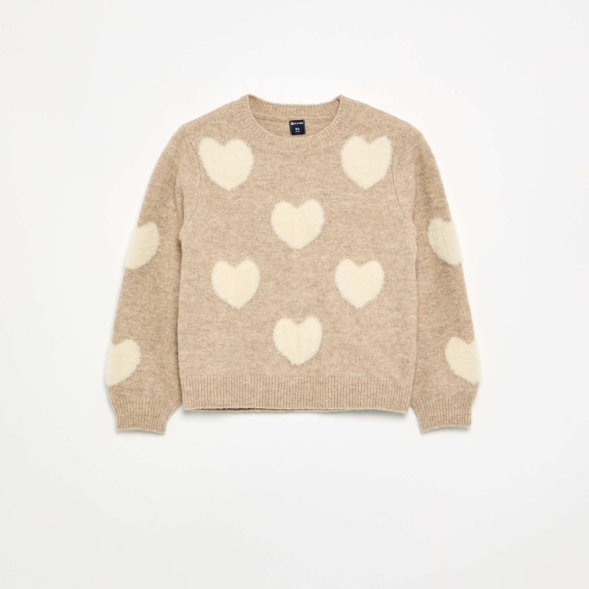 All-over animated sweater BEIGE