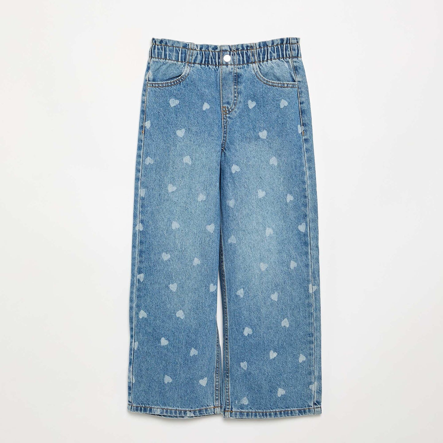 Wide-leg denim pants BLUE