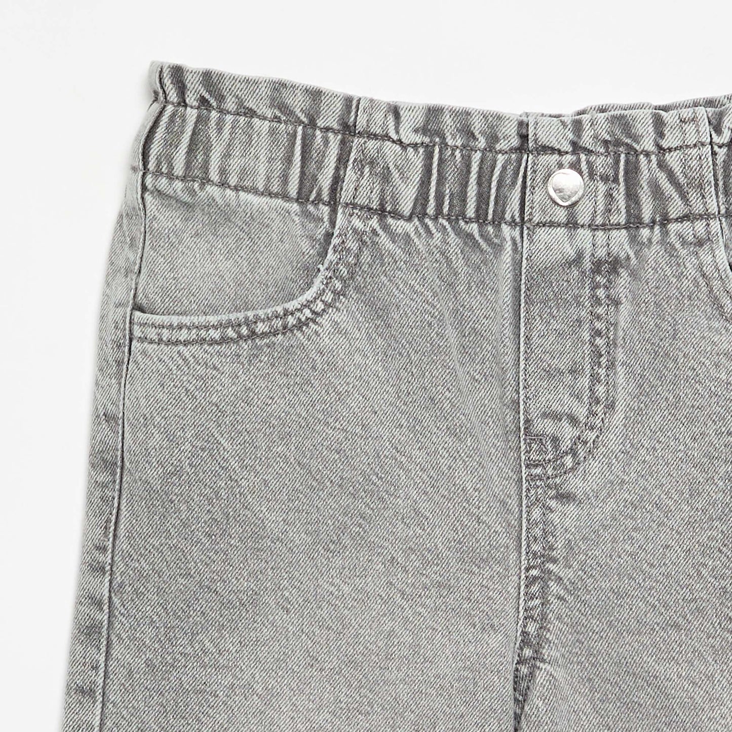 Wide-leg denim pants GREY