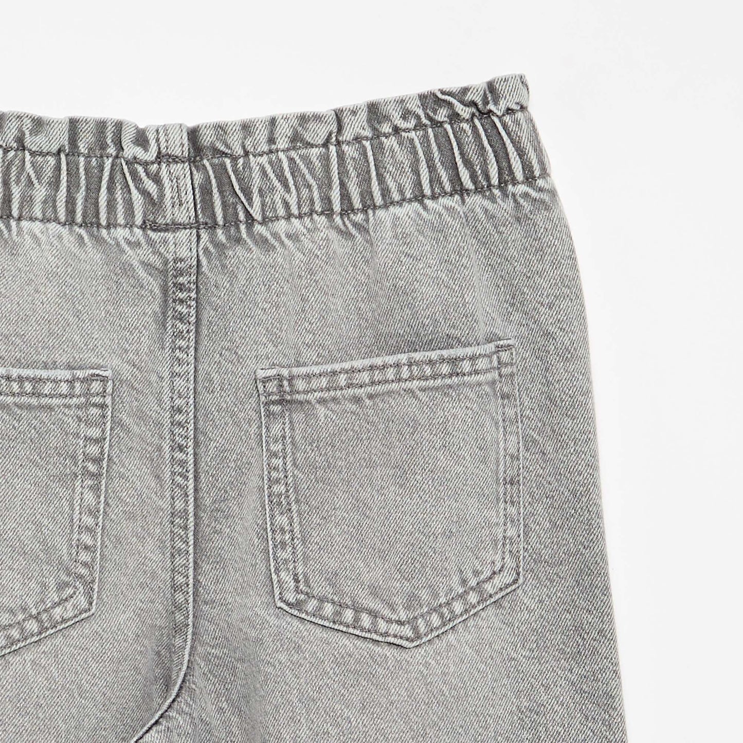 Wide-leg denim pants GREY