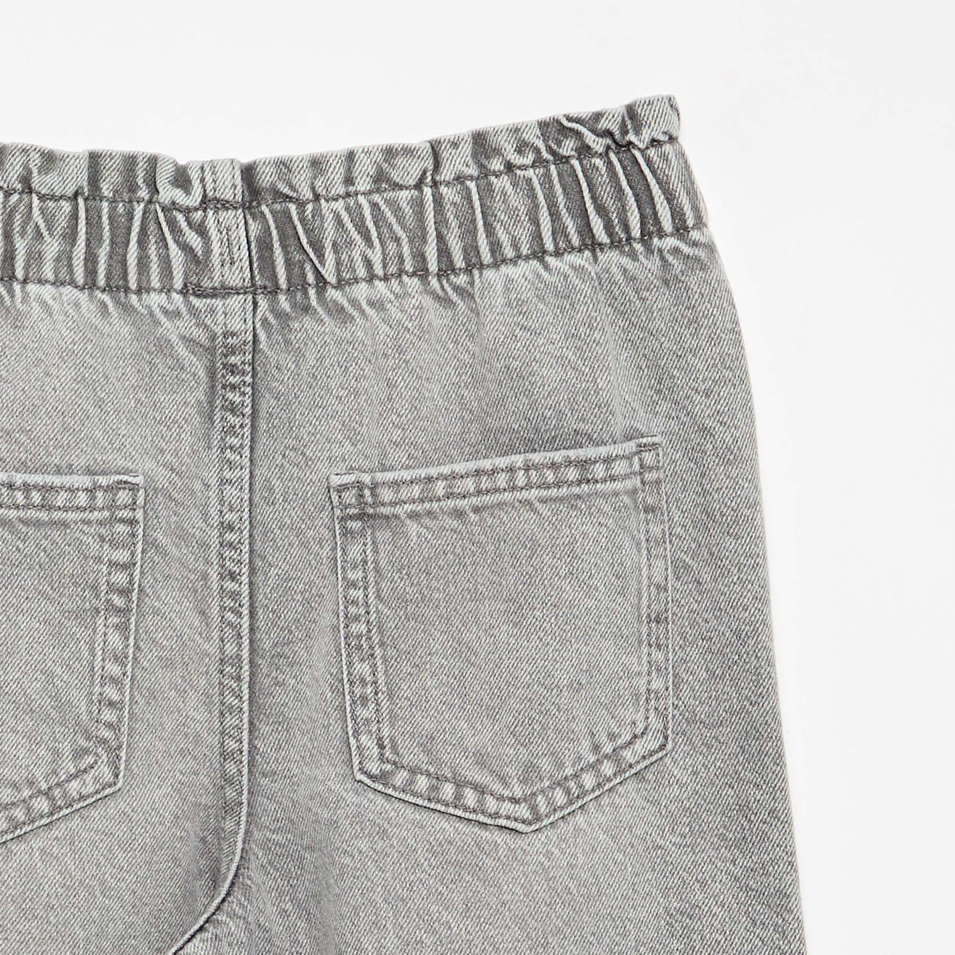 Wide-leg denim pants GREY