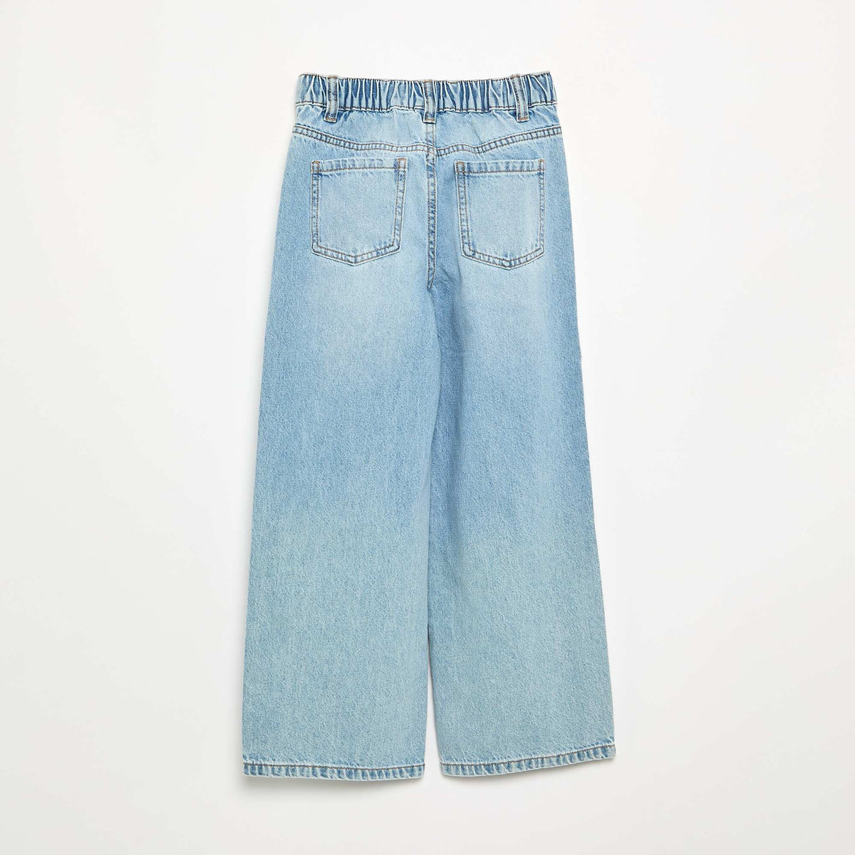 Wide-leg trousers with rhinestones BLUE