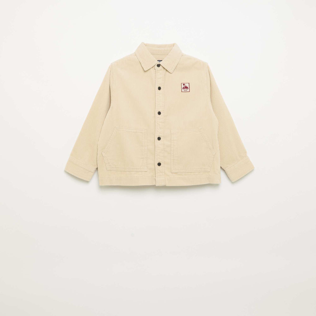 Plain corduroy overshirt BEIGE